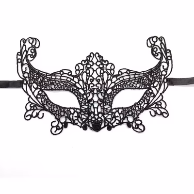 Elegant Black Satin Ribbon Eye Masks For A Dreamy Nights Games