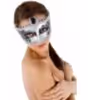 Silver Color Rigid Plastic Mask With Satin Ribbon For Festival Party Decoration