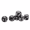 12mm Low Cost Black With White Dots Acrylic Dices Board Game Dices Accessories With Good Quality