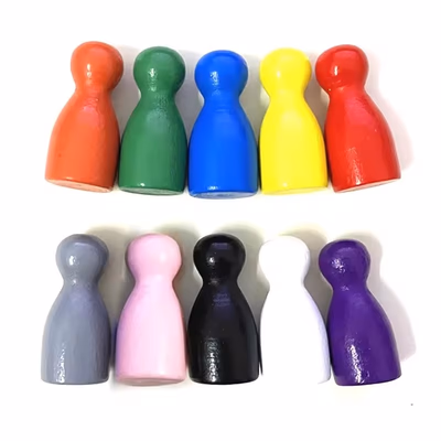 Multi Colors Mini Size Wooden Board Games Pawns Accessories Between Lovers Roleplay Games