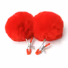 Adult sex toys, SM play toys, rabbit fur fox fur ball nipple clamps
