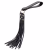 SM Play genuine leather whip training Black