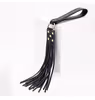 SM Play genuine leather whip training Black
