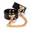 SM Play - Adjustable Hand/Ankle Cuffs with Chain Black