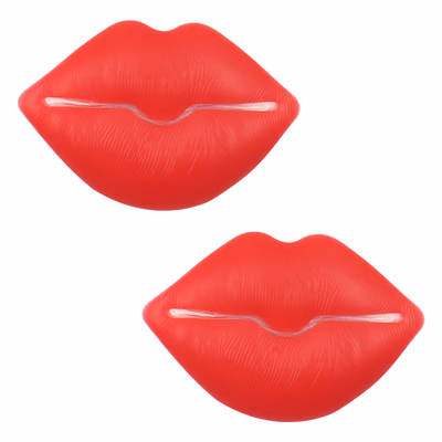 Reusable lip-shaped silicone nipple cover for women - color Red