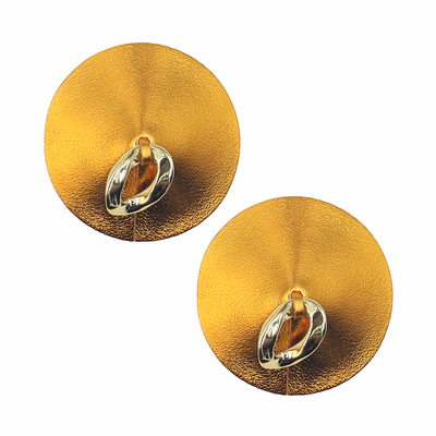Round gold-plated acrylic nipple cover - O-shaped parts