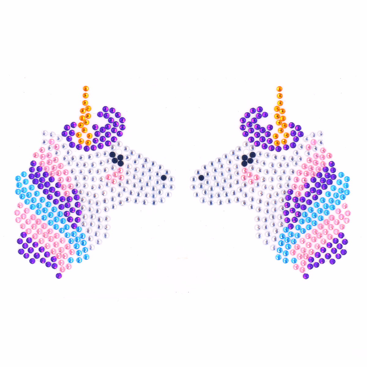 Colorful disposable diamond decorated sticker - Unicorn pattern