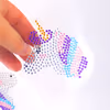 Colorful disposable diamond decorated sticker - Unicorn pattern