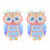 Colorful disposable diamond decorated sticker - Owl pattern
