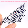 Black disposable diamond decorated sticker - Bat pattern