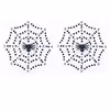 Black disposable diamond decorated sticker - Spider pattern