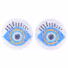 Blue disposable diamond decorated sticker - Eyes pattern
