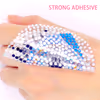 Blue disposable diamond decorated sticker - Eyes pattern