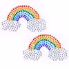 Rainbow disposable diamond decorated sticker - Rainbow pattern
