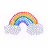 Rainbow disposable diamond decorated sticker - Rainbow pattern