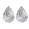 Waterdrop-shaped diamond nipple covers - color Silver