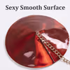 Reusable PU leather nipple covers with waterdrop pendant - color Red