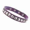 Adjustable Square Rivet Collar - Color Purple