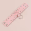 Punk Style PU Leather Wrist Band With Rivet, Pink