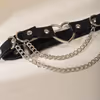 ​Punk Fetish PU Leather Leg Wraps With Chains - Adjustable & Edgy​