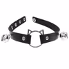 ​Gothic Meow Bell Collar - Edgy PU Leather Choker for Women, Black