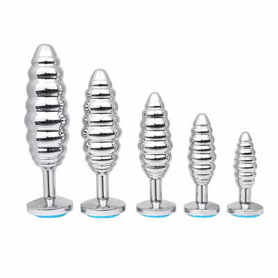 Threaded Anal Plug with Rhinestones