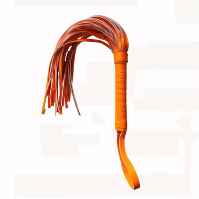 Fringe Flogger Spanking Whip - for BDSM & Adult Play, Orange