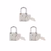 Opening type silver small lock key - 3 locks 6 keys