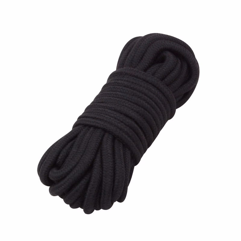 Binding cotton rope, black - 10 meters