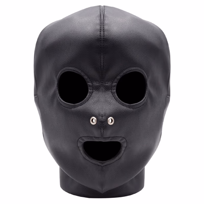 A headgear or mask that exposes the eyes and mouth