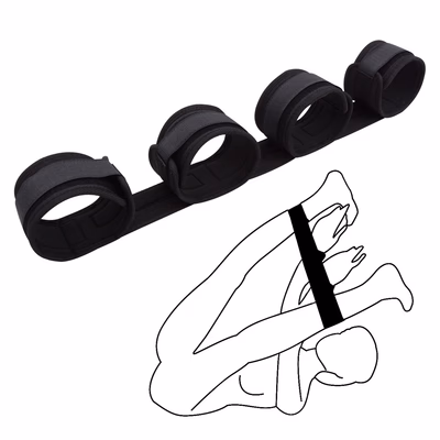 Leg spreader, hand and foot restraint frame