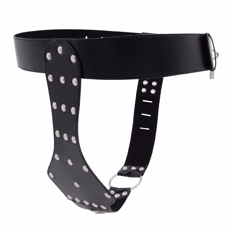 Female chastity belt, chastity pants, black