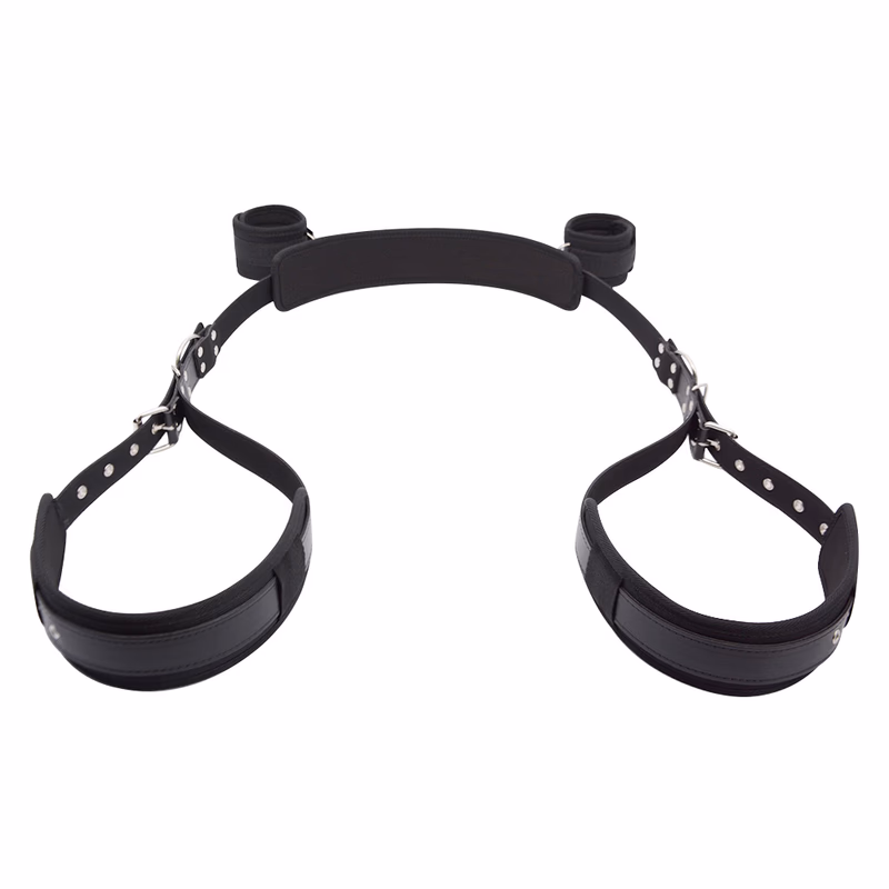 Leg-split handcuffs, black