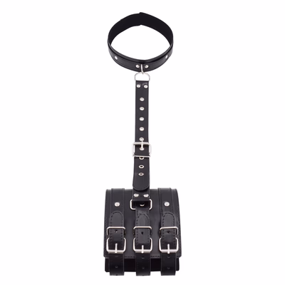 SM bondage props - handcuffs, black