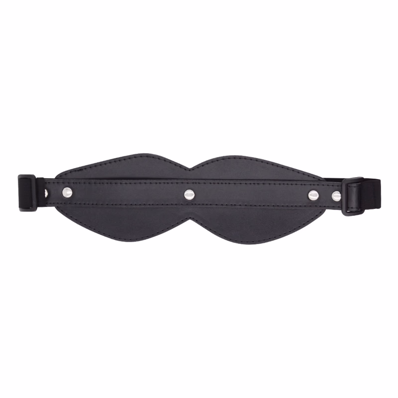 Leather eye mask, black
