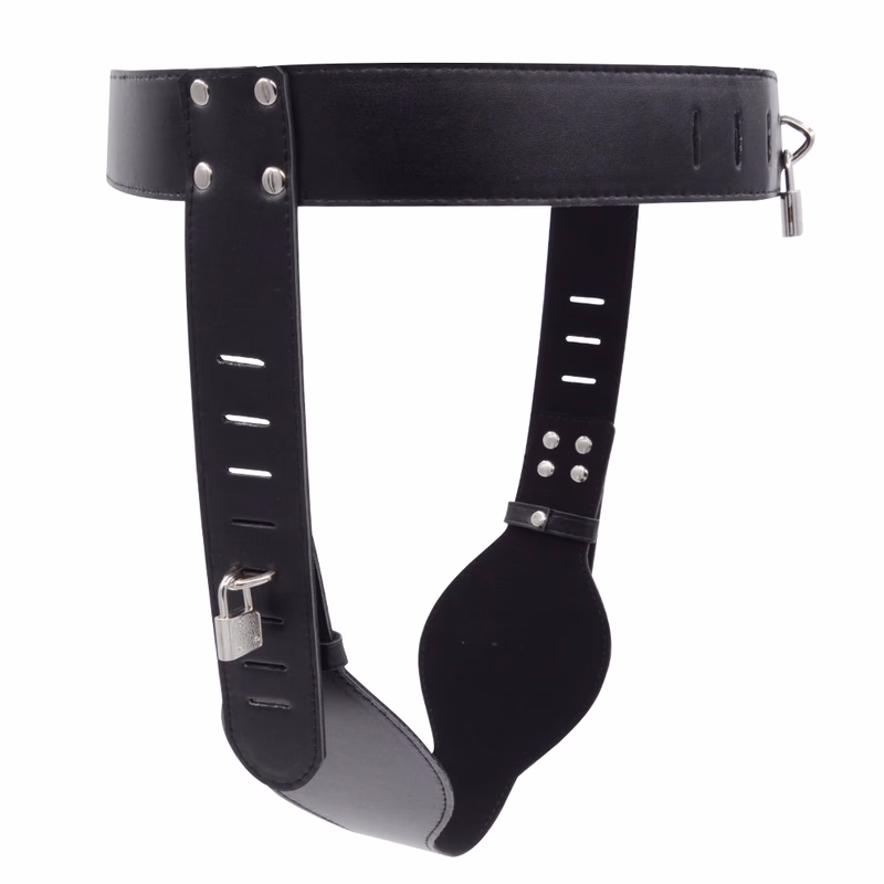 Female chastity belt (with 2 locks), black