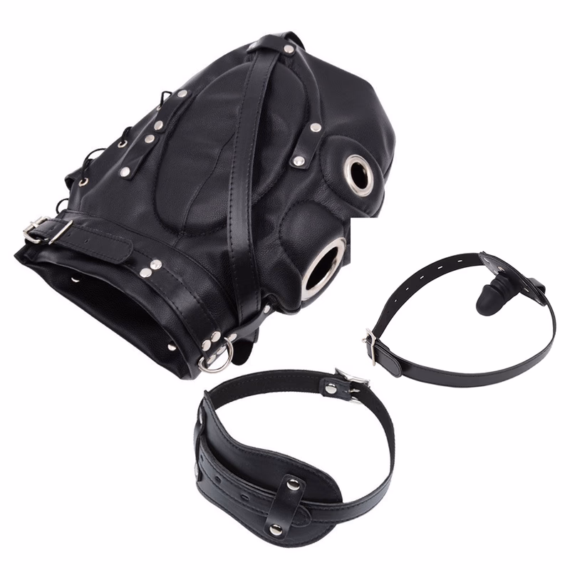Headgear, face mask, penis (5.5cm), gag set (including 2 locks)