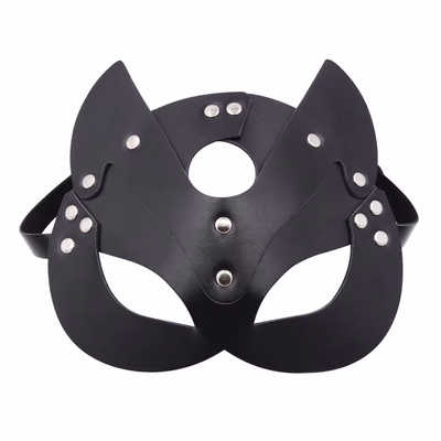 Fox mask eye patch (seamless), black