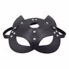 Fox mask with eye patch (stitched), black