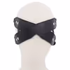 Sexy leather eye mask, black