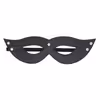 Leather eye mask, black