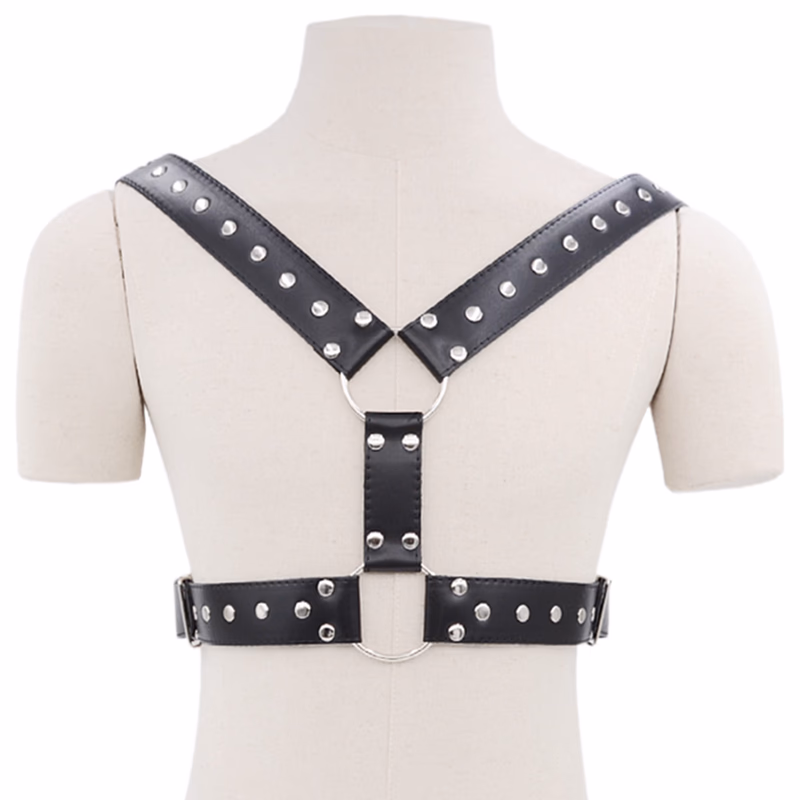 Men's bondage belt, cool men's bondage wear, black