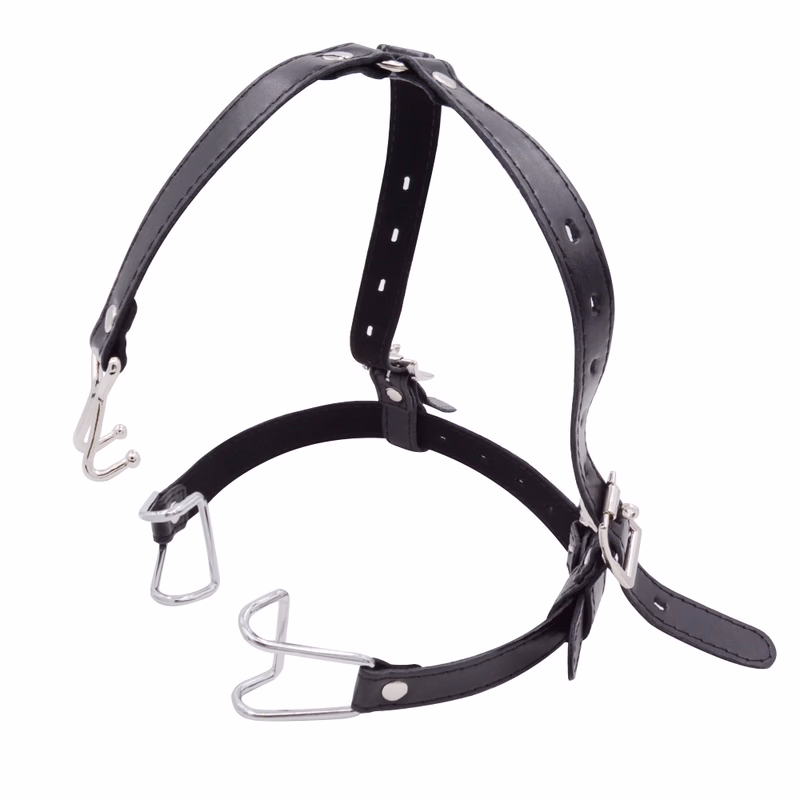 Mouth opener, nose hook, mouth plug, black