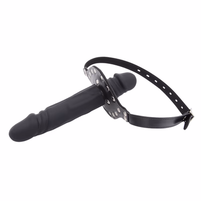 Silicone wearable dildo A-18cm with clasp (includes 1 clasp) (5.5cm short dildo), black.