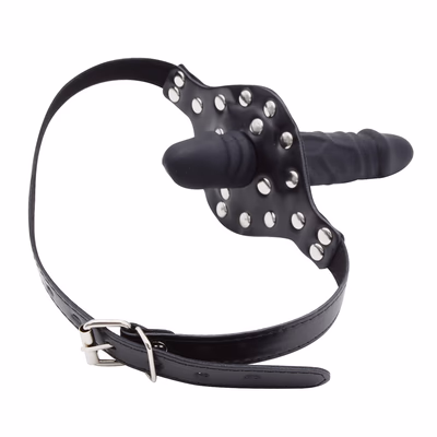 Silicone wearable dildo B-13cm pin buckle type (short dildo 5.5cm), black