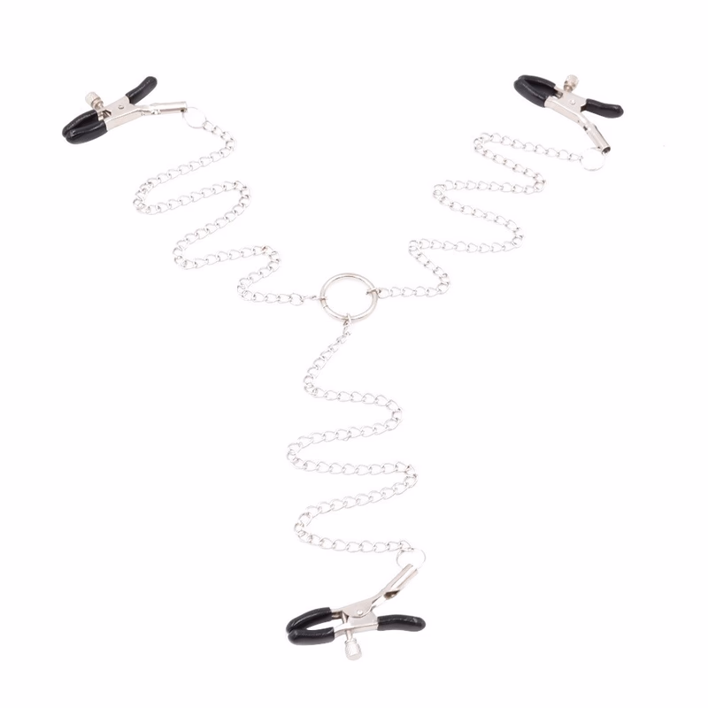 Chain nipple clamps, clitoral clamps