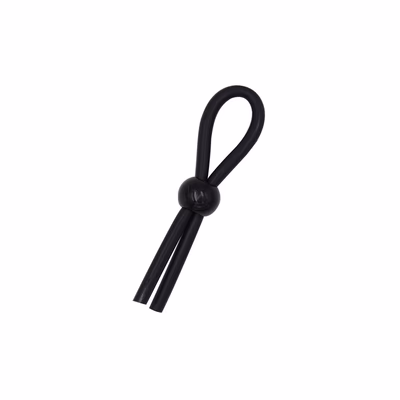 Male silicone cervical ring - single bead, black