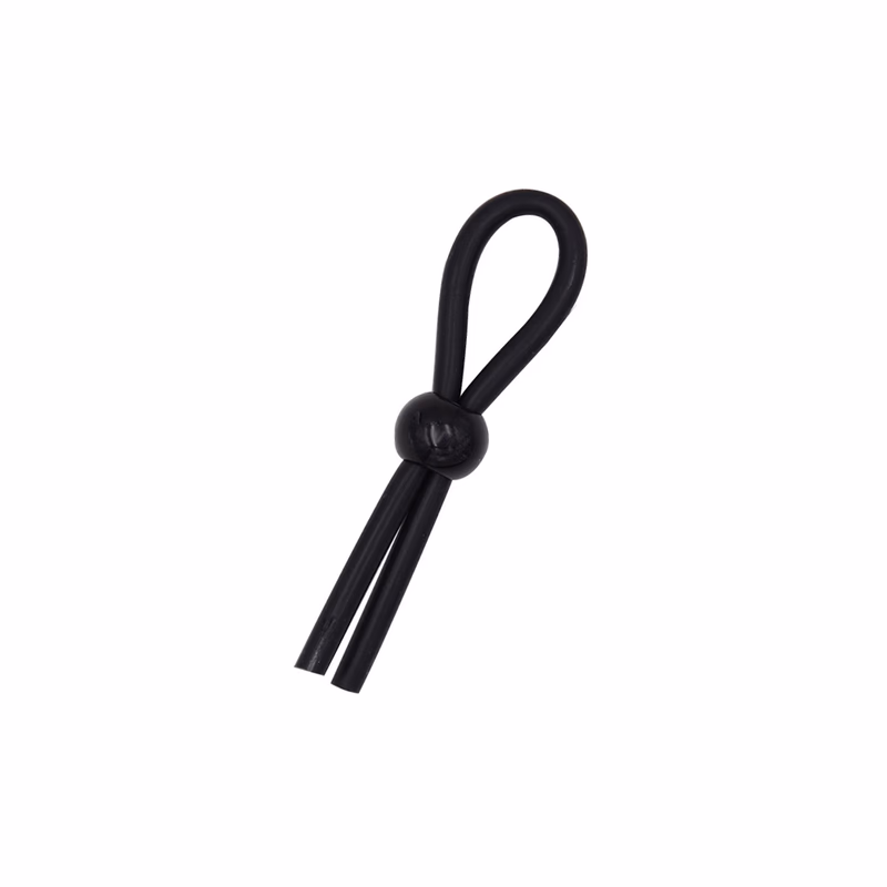 Male silicone cervical ring - single bead, black