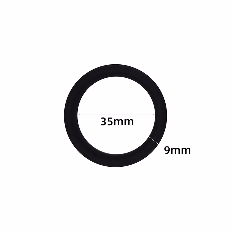 Male silicone cervical ring - 35mm inner diameter, black