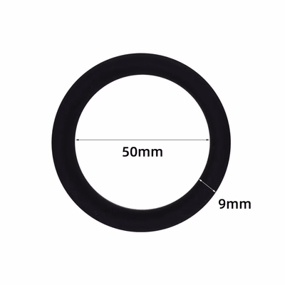 Male silicone cervical ring - 50mm inner diameter, black